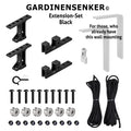 Gardinensenker© Kit d'extension Noir, tringle à rideaux avec mécanisme de levage et d'abaissement